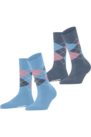 Burlington 2-paar Everyday dames sokken - Argyle - katoenen sokken met ruit print - 36