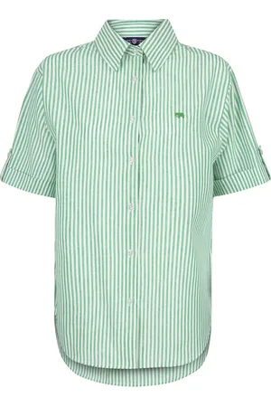 Jimmy Sanders Overhemd - Blouse - Poplin Katoen Linnen - Korte Mouw Dames - Xl