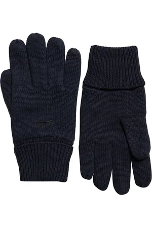 Superdry Knitted Logo Handschoenen Zwart Man
