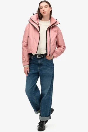 Superdry Windbreaker jas met capuchon en borduursel - Dames