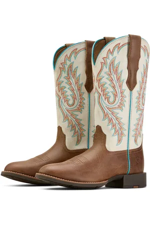 Ariat ROUND UP WTOE STRETCHFIT rijlaars wit - 36.5 (3.5 UK)