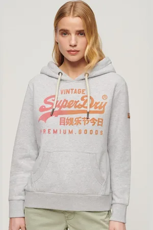 Superdry Tonal hoodie met Vintage Logo en grafische print - Dames - Hoodies