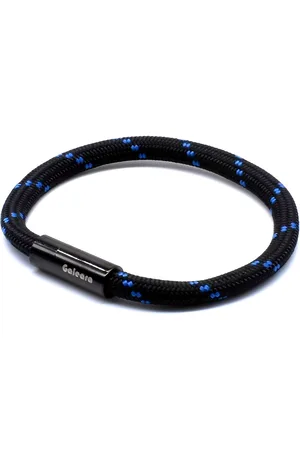Galeara Design Armband dames touw - heren armbanden scheepstouw Galeara Riu met magnetische sluiting - Zwart Blauw 21.5cm
