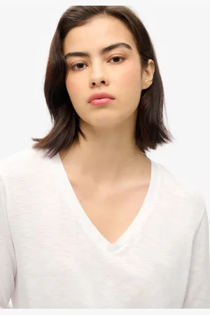 Superdry W6011809a T-shirt Met Lange Mouwen En V-hals M Vrouw