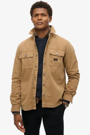 Superdry Canvas Workwear overshirt van biologisch katoen - Heren - Lange mouwen shirts
