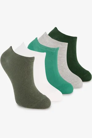 Scapino 5 paar kinder sneakersokken groen grijs