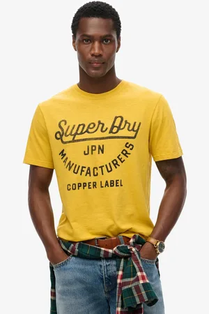 Superdry Copper Label Script T-shirt Met Korte Mouwen Geel 2XL Man