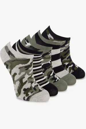 Scapino 5 paar kinder sneakersokken groen zwart