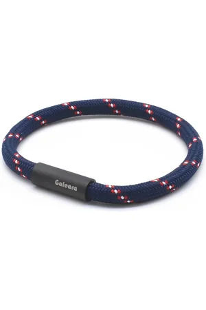 Galeara Design Armband dames touw - heren armbanden scheepstouw Galeara Riu met magnetische sluiting - Rood Blauw 19.5cm