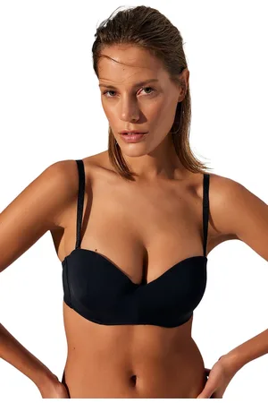 Trendyol Met Huid Gevulde, Verwijderbare Strapless Gebreide Bh Met Touwband Thmaw21Su0060