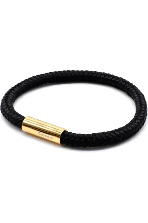 Galeara Design Armband dames touw - heren armbanden scheepstouw Galeara Riu met magnetische sluiting - Premio Zwart Goudkleurig 20.5cm