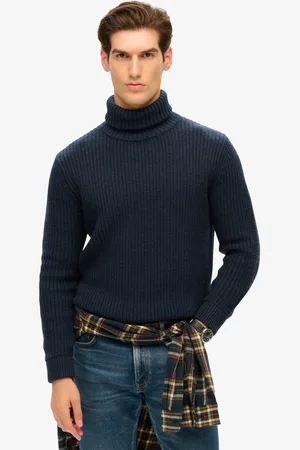 Superdry The Merchant Store - Getextureerde coltrui - Heren - Sweaters