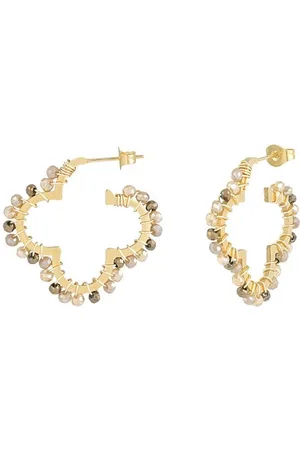 Yehwang Clover Beads oorbellen - bruin - cadeau - moederdag