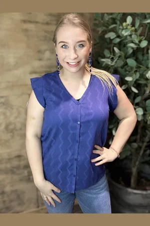 ONLY CARDIA S/S V NECK FRILL TOP JRS - Dames - Blouses
