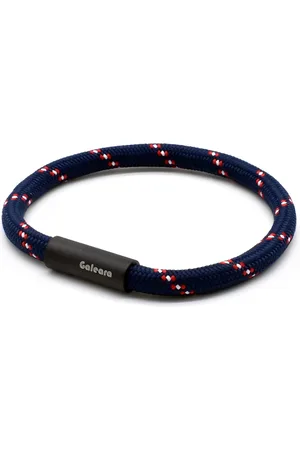 Galeara Design Armband dames touw - heren armbanden scheepstouw Galeara Riu met magnetische sluiting - Rood Blauw 17.5cm