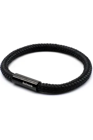 Galeara Design Armband dames touw - heren armbanden scheepstouw Galeara Riu met magnetische sluiting - Premio Zwart 19.5cm
