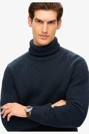 Superdry The Merchant Store - Getextureerde coltrui - Heren - Sweaters