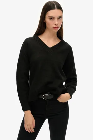 Superdry Oversized trui met V-hals - Dames - Sweaters