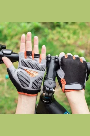 Merkloos Fietshandschoenen Wielrennen Halve Vinger Gym Handschoenen Vrouwen Wanten Ademende Anti-Slip Handschoen Fitness Trainingshandschoenen