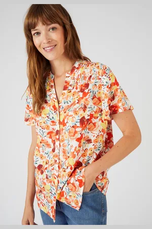 Damart Overhemdblouse Climatyl met smokwerk - Dames - - 46