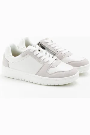 Damart Tweekleurige sneaker in kalfsleder met sleehak Amortyl® - Dames - - 36