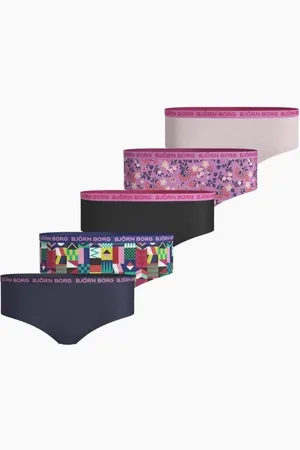 Björn Borg Meisjes Hipsters 5-Pack – Geo Flag –
