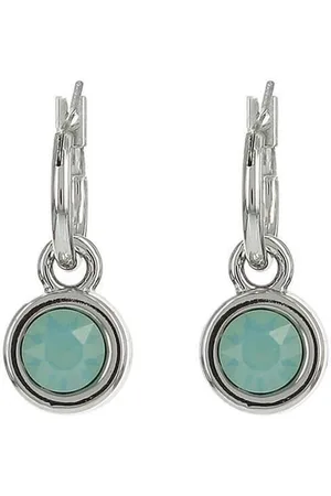 Biba Hang Oorbellen met Swarovski Steentje Pacific Opal