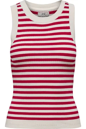 JDY Jacqueline de Yong Top aya Tank Top Knt Noos 15287501 Cloud Dancer/ski Patrol Dames