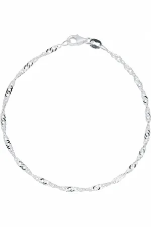 Glow Armband - zilver - singapore 2.5 mm - 19 cm