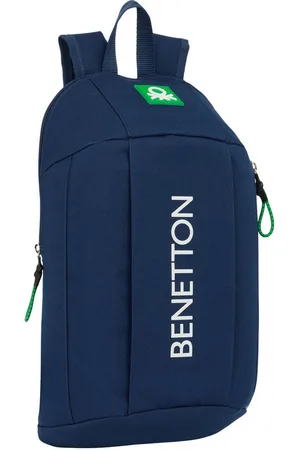 Benetton Casual Rugtas Green Marineblauw 22 x 39 x 10 cm
