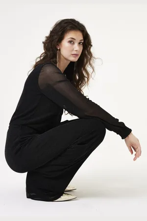 Garcia Dames Jumpsuit Zwart Long mouw
