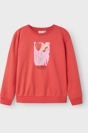 NAME IT Zomer sweat shirt meisjes - koraal - Nkffatama