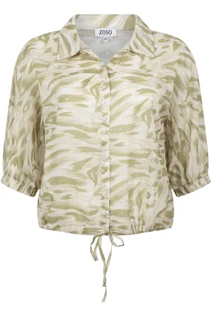 ZOSO Blouse Leonie 252 1250-0007 Green/sand Dames