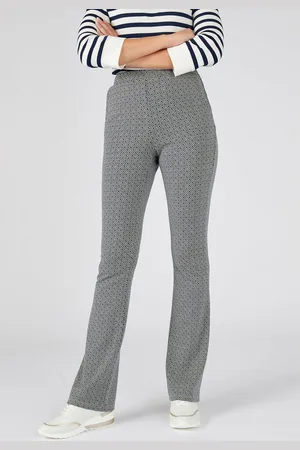 Damart Pull-on broek, wijd model in jacquardtricot met stretch - Dames - - 46