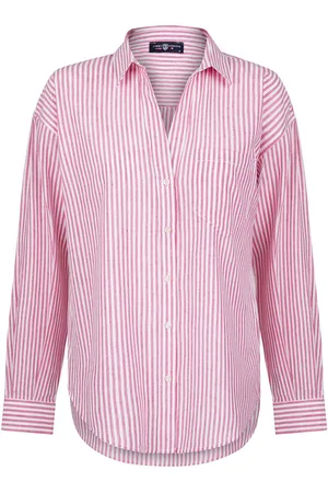 Jimmy Sanders Oversize Overhemd - Blouse - Poplin Katoen Linnen - Lange Mouw Dames - M