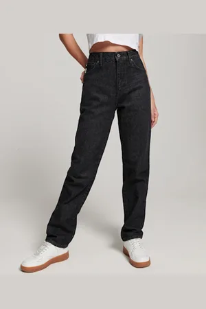 Superdry Rechte jeans met hoge taille van biologisch katoen - Dames - Jeans
