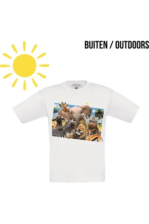 B and C Magic By Sun - T-shirt Selfie Afrika - Solar T-shirt - de print verkleurd door de zon
