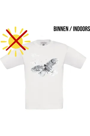 B and C Magic By Sun - T-shirt Paarse Vlinder - Solar T-shirt - de print verkleurd door de zon