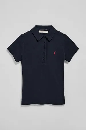 Polo Club® Marineblauwe polo "Pereira" met vijf knopen en geborduurd Rigby Go-logo