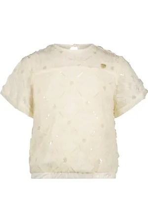Le Chic Zomer top meisjes Off - tule bloemen - Earlyne