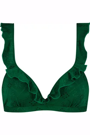 Beachlife Green Embroidery Dames Bikinitopje