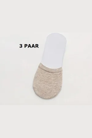 Merkloos 3 paar Teensokken dames - Katoen - one size - teensokjes