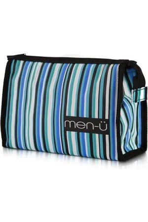 Menu Toiletry Bag in Blue/White /Black