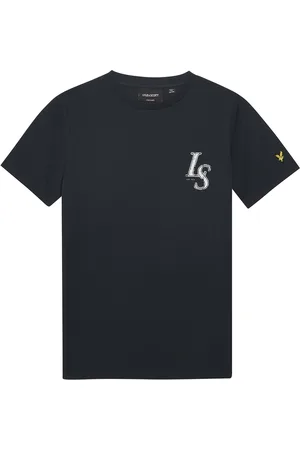 Lyle & Scott Zomer t-shirt jongens - Navy blauw - Monogram print