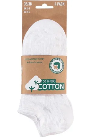 Apollo Sneakersokken Elastaan/Bio-katoen - 4-pack - Meerdere kleuren - 39-42