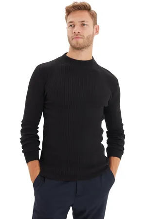 Trendyol Mink Fitted Slim Fit Katoenen Half Turtleneck Geribbelde Trui Tmnaw21Kz0568