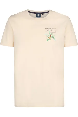 Petrol Industries Heren Backprint T-shirt Nauticalwalk - Wit