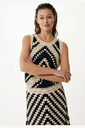 Mexx Knit Tanktop Cream White Dames