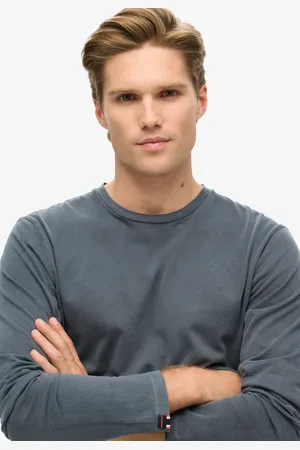 Superdry Classic Essential T-shirt Met Lange Mouwen Grijs XL Man