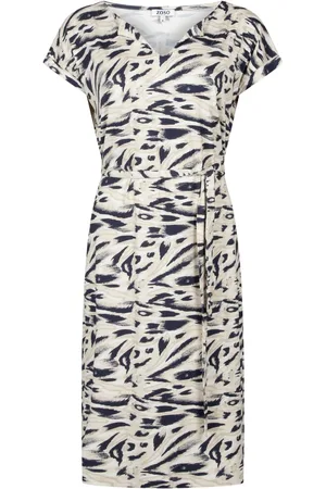 ZOSO Jurk Didi 252 0008-0007 Navy/sand Dames
